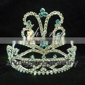 Beauty Aqua rhinestone queen pageant tiara