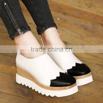 2015 Cheaper High Quality Double Color Outsole Casual Shoes for Woman Beautiful Double Color Leisure Shoes for Woman PM3903