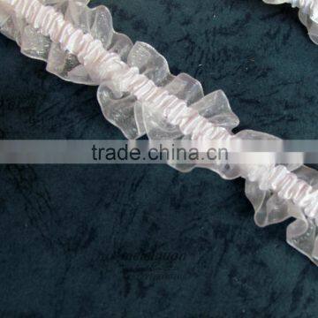 White stretch lace trim wholesale