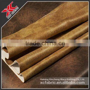 Tan/bronzed Waterproof Suede fabric for sofa,shoes fabric with bonding