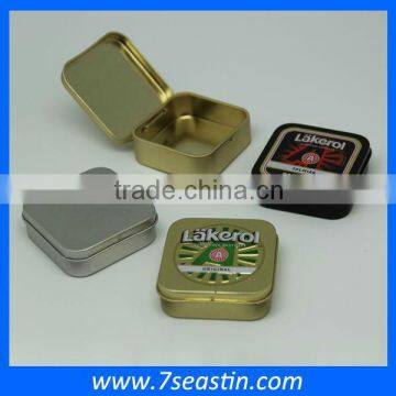 small tampon tin can with hinged lid