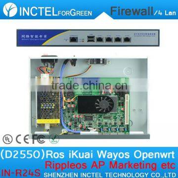 Mini CNC Router 4 Gigabit Router Enterprise Class Hardware Firewall BYPASS Function ROS Security Network Server IN-R24S