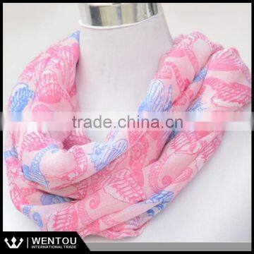 Spring Muticolors Hippocampus Infinity Voile Pakistan Scarf