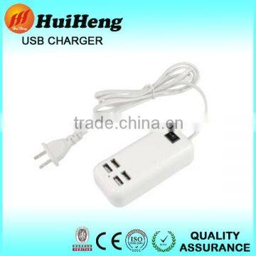 4 port desktop usb wall charger low price mobile charger in china