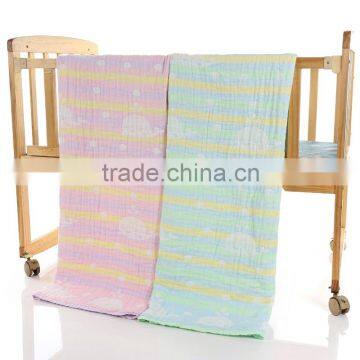 2016 New Style Knitted Blanket Baby 2 Colors 3 Layers Gauze Cotton Baby Blanket