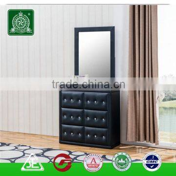 Buttoned Crystal PU Leather Simple Dressing Table Designs photo-2