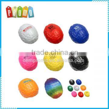 Color Brain Shaped PU Stress Ball For Promotion,Stress Toy