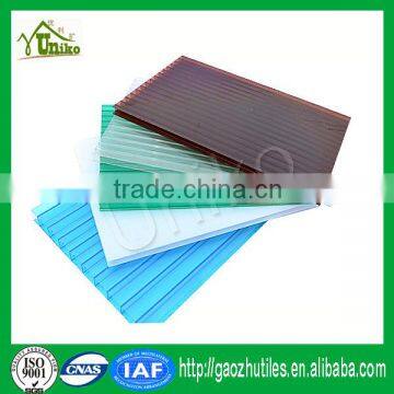 uv-protection cheap bulletproof soundproof anti-drop smoked color transparent hollow polycarbonate sheet