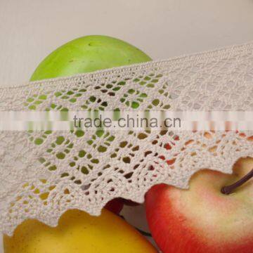 6.5cmwhite lace trim crocheted lace cotton crochet lace for dress 650602