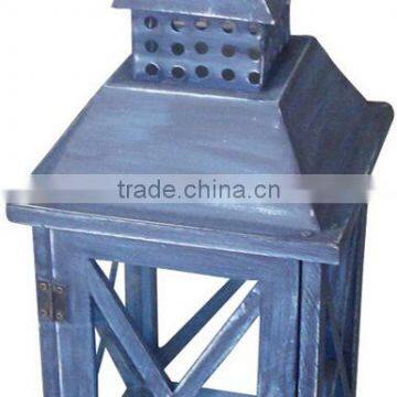 Blue Wooden Lantern for Promotional Gifts photo-4