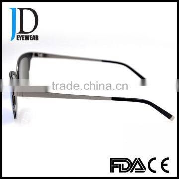 Custom Made Half-Rim Metal Temple Combination Carbon Fiber Sunglasses