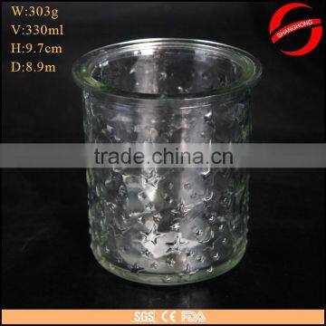 Factory Wholesale High Quality Crack Effect Glass Candle Jar for Decoration photo-6
