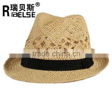 fashion cheap fedora paper straw hat hand customed hat