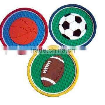 Customize soft pvc coaster / 2d soft plastic coaster / cup mat