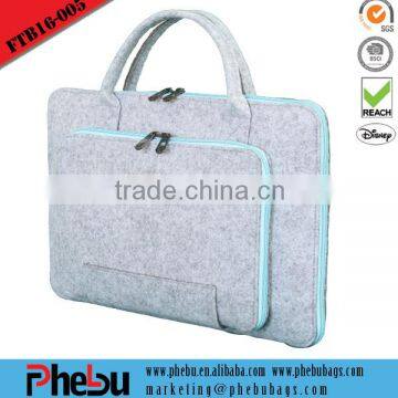 Wholesale 2016 briefcase ,fashion felt office bag(FTB16-005)