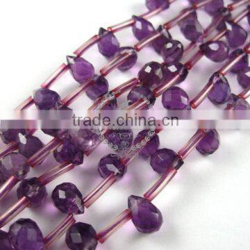 7x10mm Tear Drop Facet Pear Shape Light Purple AA Amethyst Loose Beads DIY Earrings Pendant Findings Supplies 3030005 photo-3