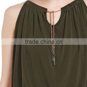 Olivedrab Jumpsuit Slim Pants 2016 Women Pants photo-5