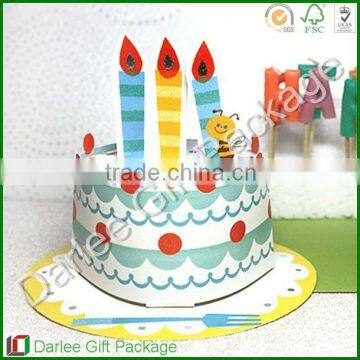 Paper birthday cake,happy birthday cards,3d birthday card