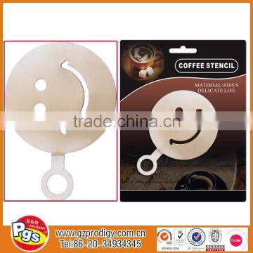 stainless steel cappuccino decorating coffee stencils set