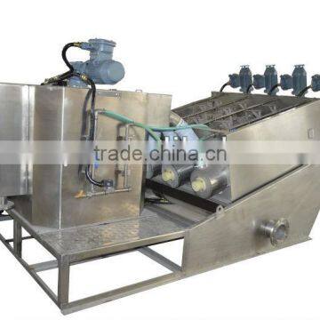 Volute multi-diskplate screw press for sludge treatment