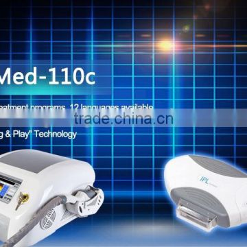 Med-110c 2015 hot sell laser hair removal machine with cooling mini laser skin whitening machine for home use