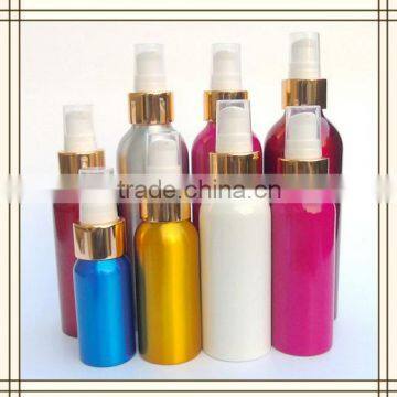 hot sale round aluminium bottle with spray cap for essential oil packaging