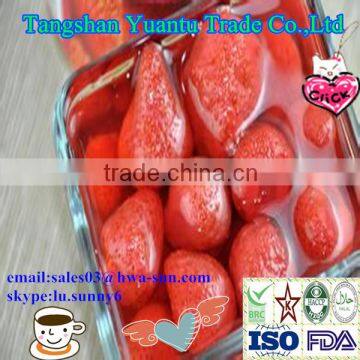 canned strawberry in light syrup sweet canned food