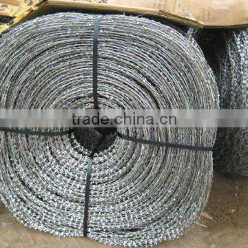 cheap double strand double twisted barbed wire PVC Coated barbed wire for safe