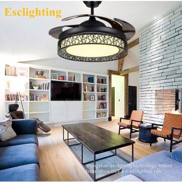 2017 New Style Bird's Style Warm White Light Invisible Ceiling Fan With Light Home Used photo-2