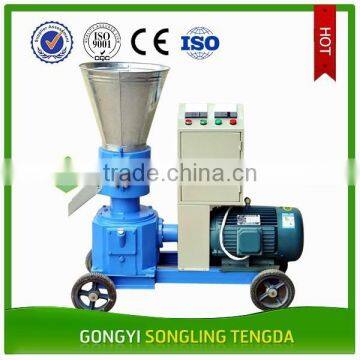 Flat die type biomass sawdust pellet mill with low price for sale