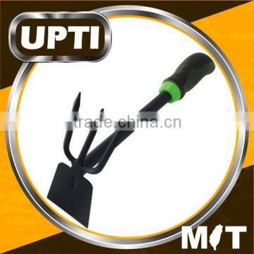 Taiwan Made 338mm Two-tone Ergo Handle Gardening Spade Rake Garden Rake Hoe Combination Hand Hoe & Rake Garden tool