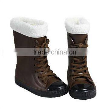 Kids Non-slip Outsoles With Shoes Lace Flexible PVC Boots photo-4