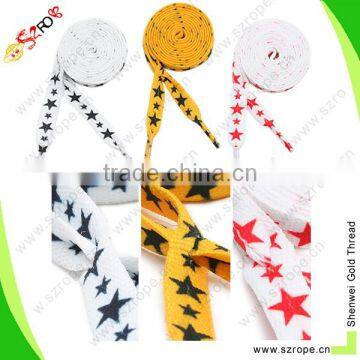 hot sale heat transfer print on shoelace flat surface