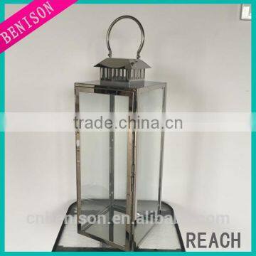 2017 Modern Stainless Steel Lantern LED Candle Home Lantern