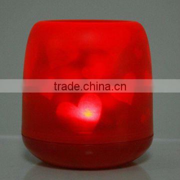 LED E-flameless Light Heart Projection Candle Lmap-Red