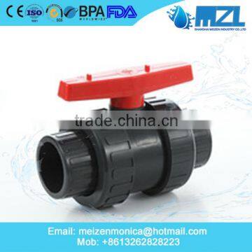 upvc double union ball alve pvc ball valve for best sale