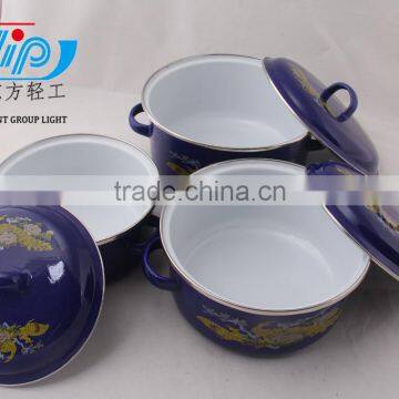 16-20CM 3 Pcs Casserole Straight Shape W/Metal Cover Dark Color Decor photo-5