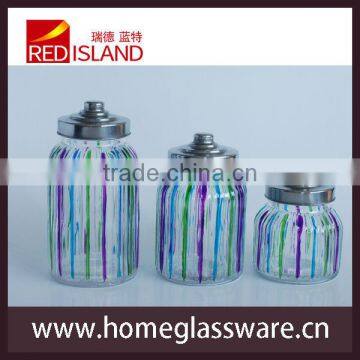 wholesale 3 pcs Glass mason jars with hand painted