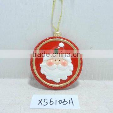 Hot selling ceramic santa gift ornament