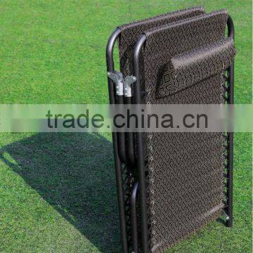 Comfortable Lay Long Bed with Pillow/ Useful Out Door Folding Camp Chair/High Quality Durable Beach Using Bed