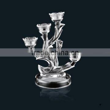 Lead-free crystal wholesale glass tall table candelabras