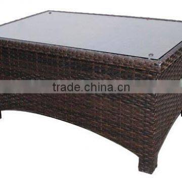 Aluminium Brown Wicker Coffee Table