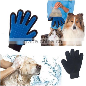 True Touch five finger deshedding glove dog grooming brush pet grooming glove