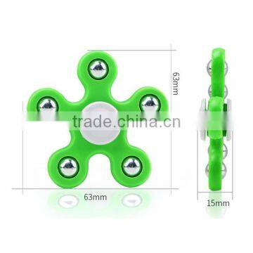 Factory Direct Sales Anti Stress 5 Wings Flower Shape Plastic Fidget Spinner With Retail Pakage photo-4