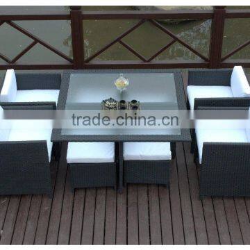 9pcs Outdoor Patio Wicker Rattan Furniture Garden Dinning Table Set