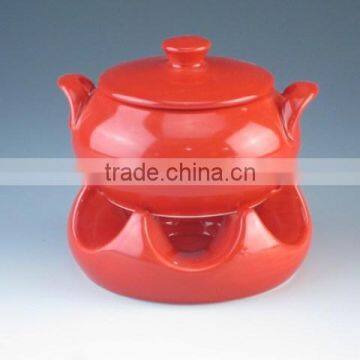 red,yellow,balck color ceramic type casserole set