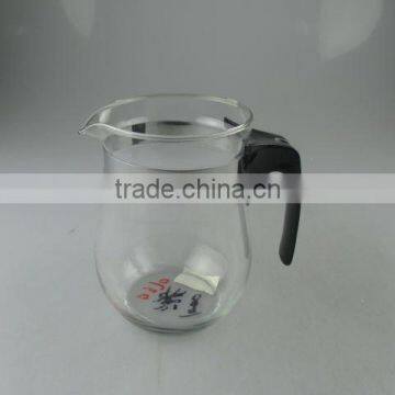 Stocklot transparent glass bottle with plastic handle for coffee use