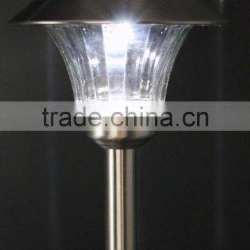 2pk Stainless Steel Solar Garden Lawn LED Path Light photo-3