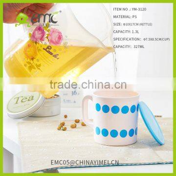 Set of 3 Pcs Double Layers PP Cold Water Teapot Jug Plastic Kettle photo-3
