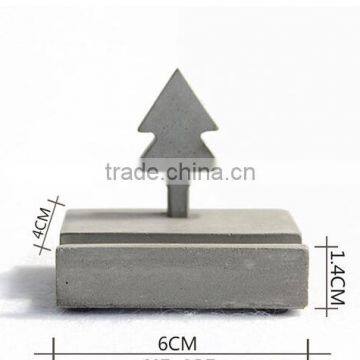 Tree Shape Solid Concrete Desk Accessories Industrial Pen Phone Holder photo-2